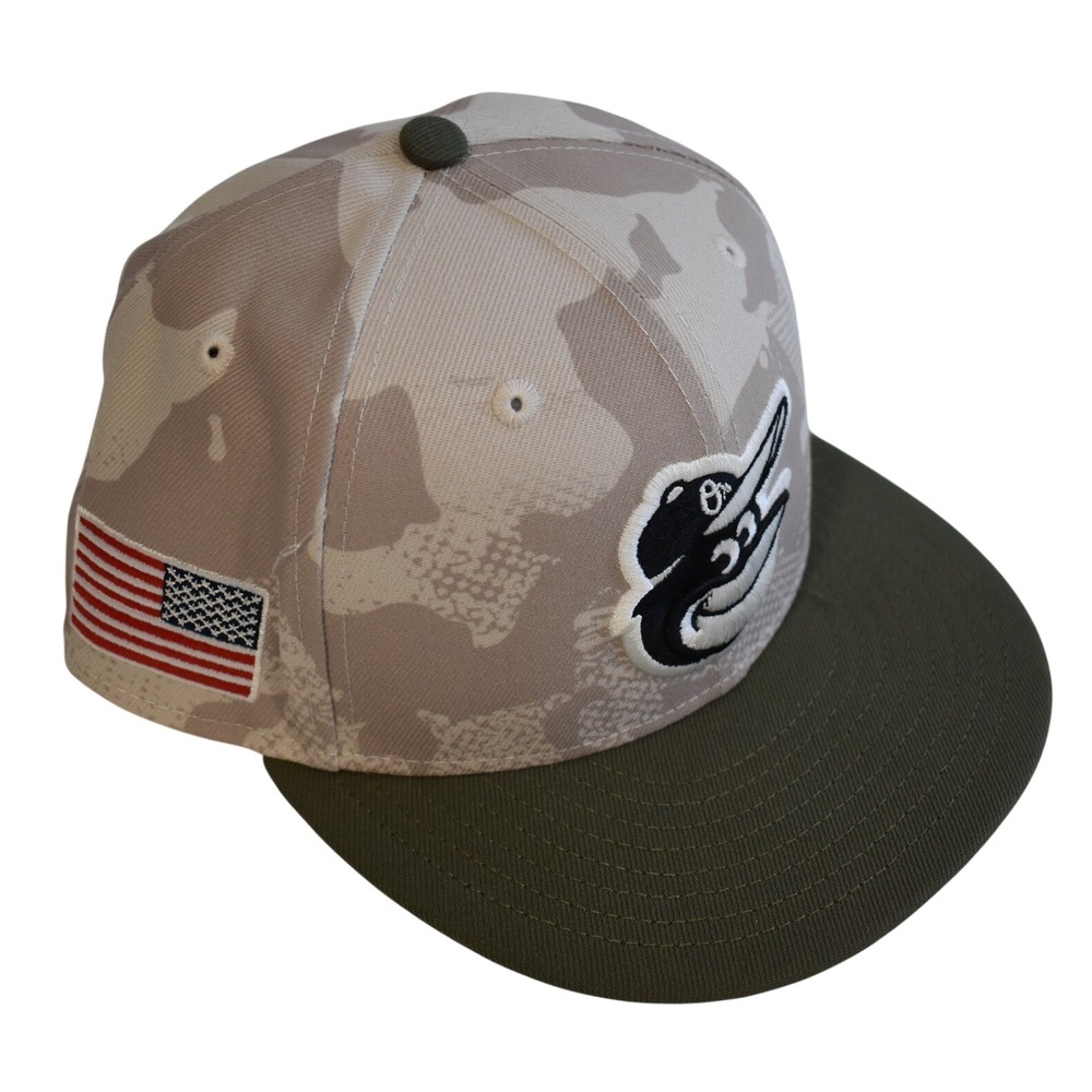 Men's New Era Camo Size 6-7/8 Baltimore Orioles 2025 Armed Forces Day 59Fifty